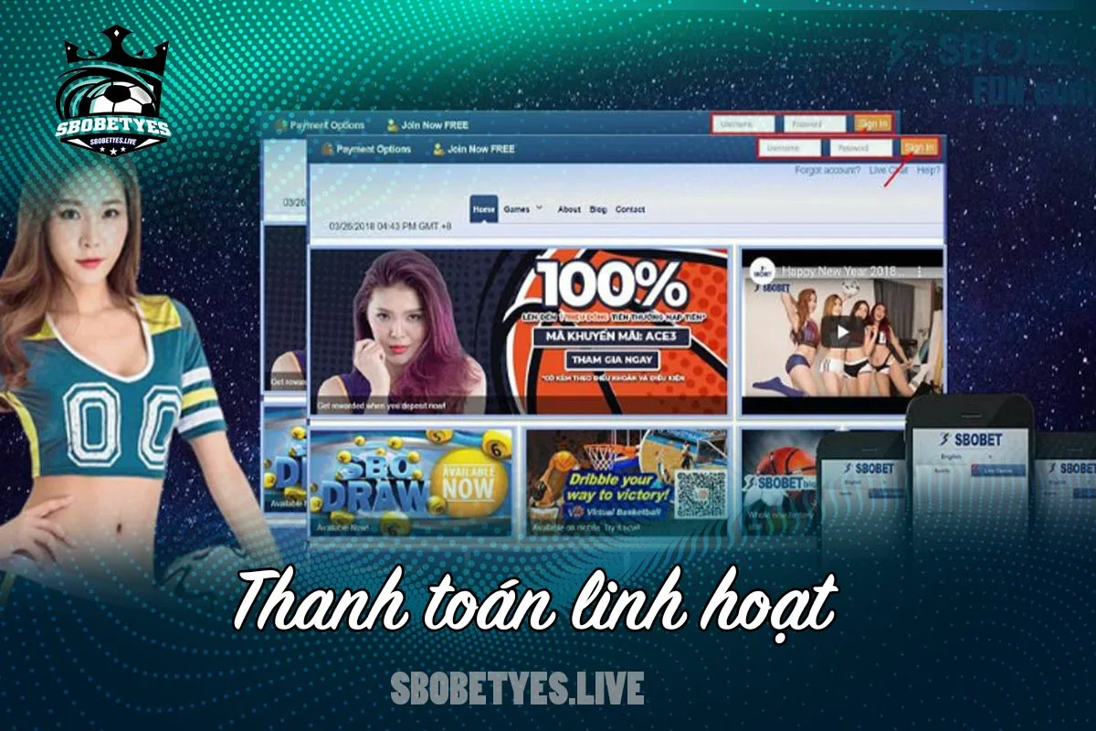 phương thức thanh toán của SBOBET